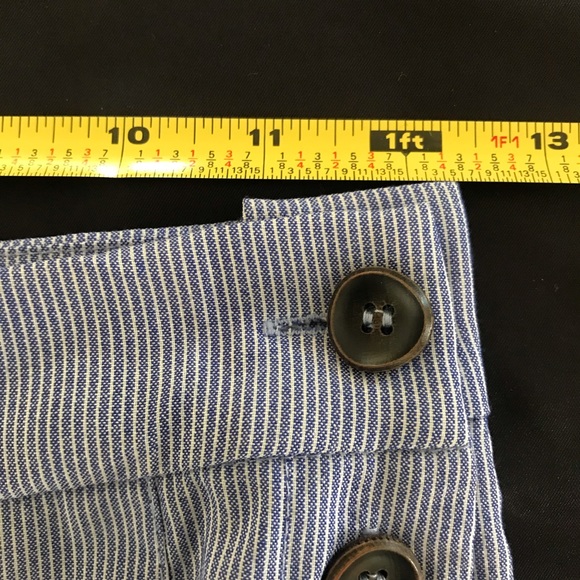 New high waisted crop pant button detail Shop bop wide leg small spring summer - Picture 5 of 11